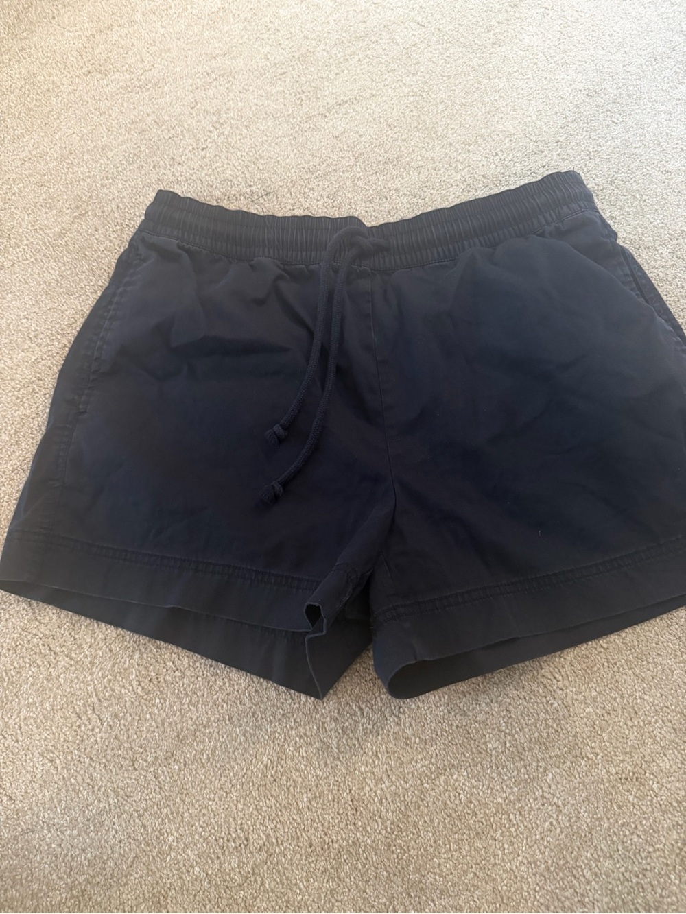 Navy Drawstring Casual Shorts